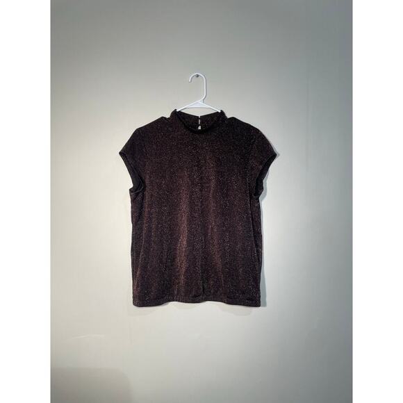 NWT EverEve Sanctuary Shimmer and Shine Top in Rose Gold - Picture 1 of 12